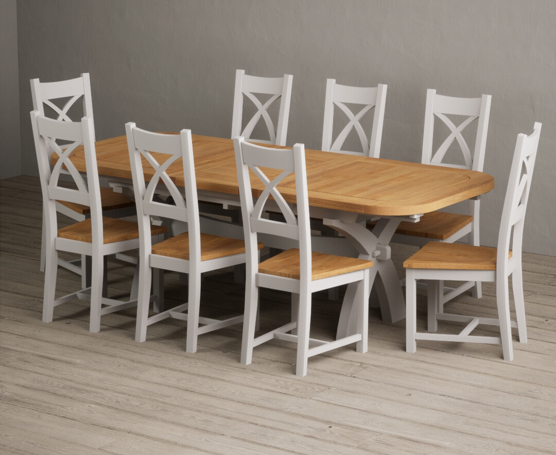 Colby 200cm Oval White Marble Dining Table with 6 Grey Sienna Chairs