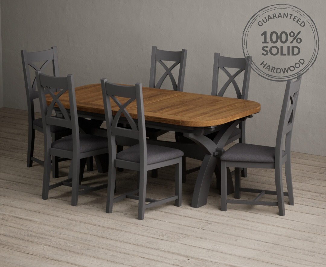 Colby 200cm Oval White Marble Dining Table with 6 Grey Lorenzo Chairs