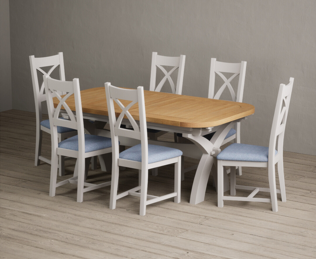 Colby 200cm Oval White Marble Dining Table with 6 Grey Sienna Chairs