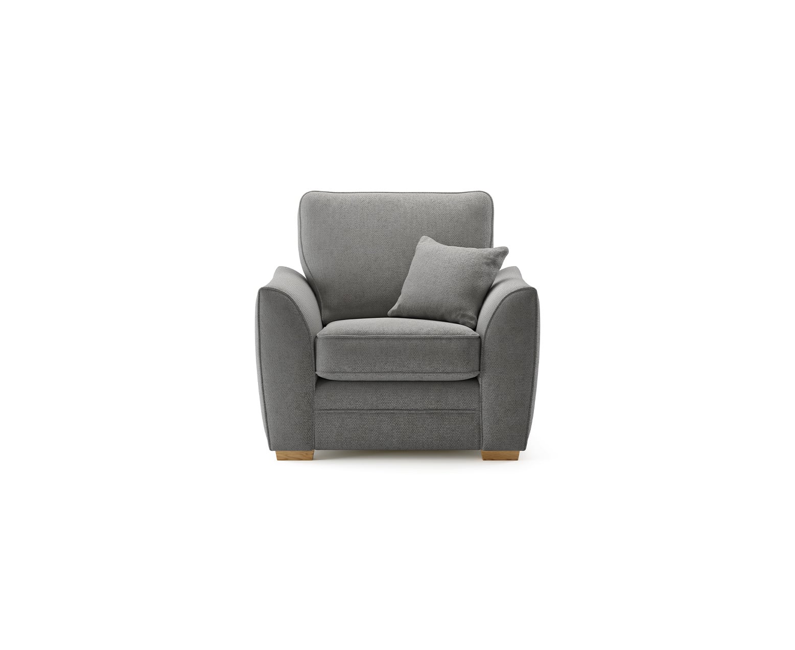 Bella Grey Fabric Armchair