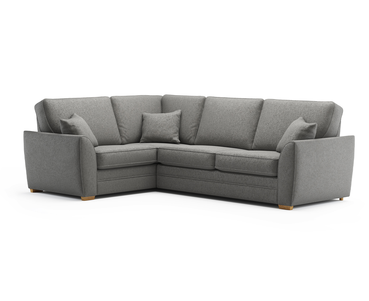 Bella Grey Fabric Large Left Hand Facing Corner Sofa