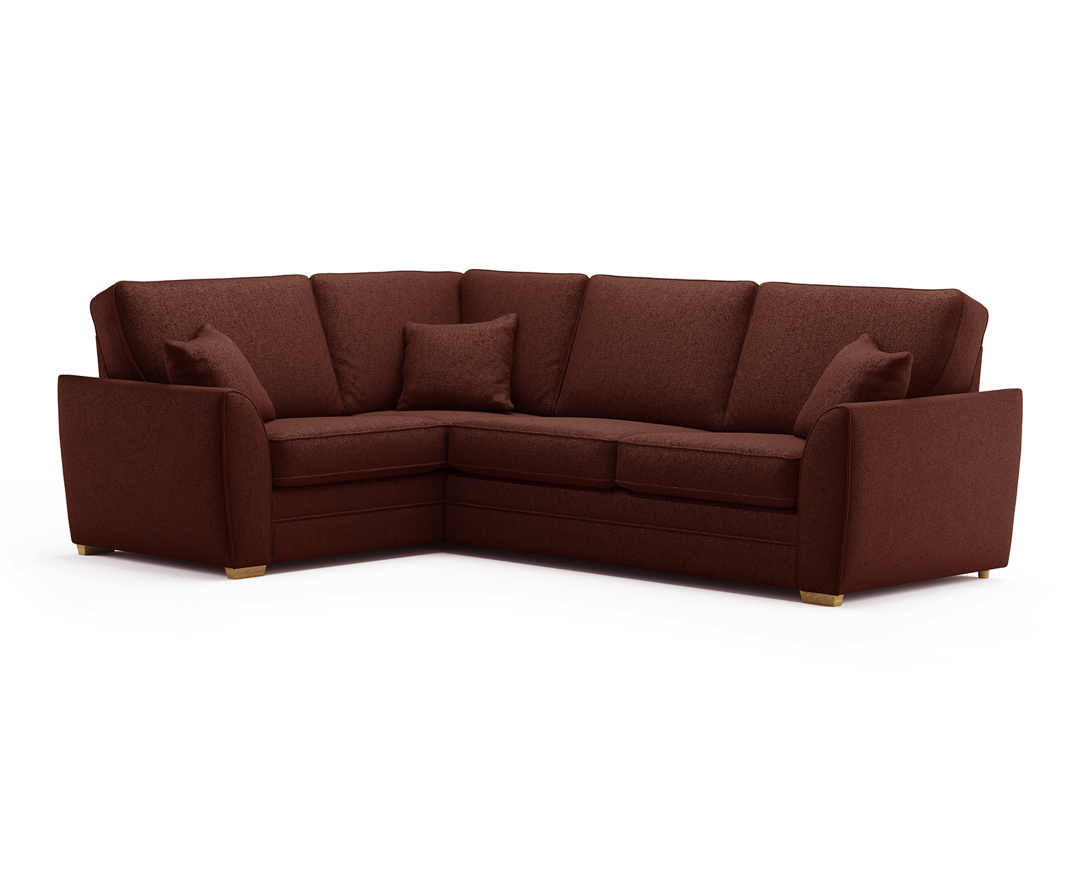 Bella Rustic Fabric Large Left Hand Facing Corner Sofa