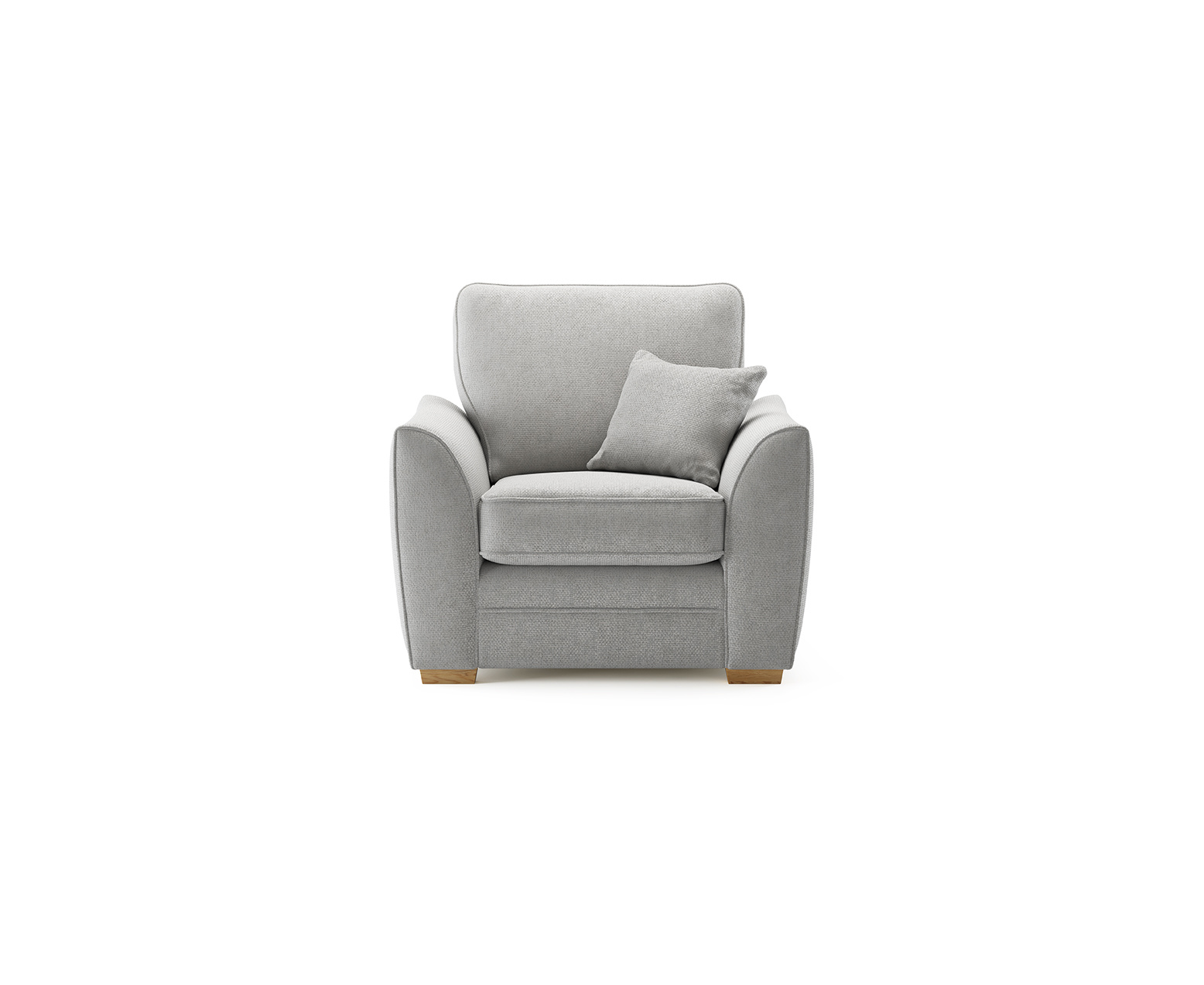 Bella Silver Fabric Armchair