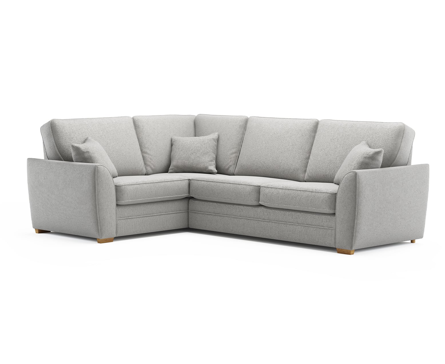Bella Silver Fabric Large Left Hand Facing Corner Sofa