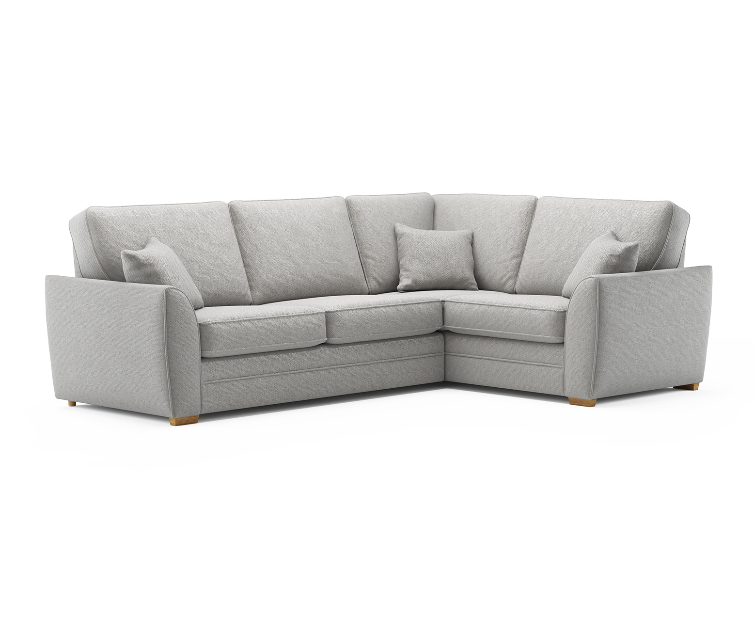 Bella Silver Fabric Large Right Hand Facing Corner Sofa
