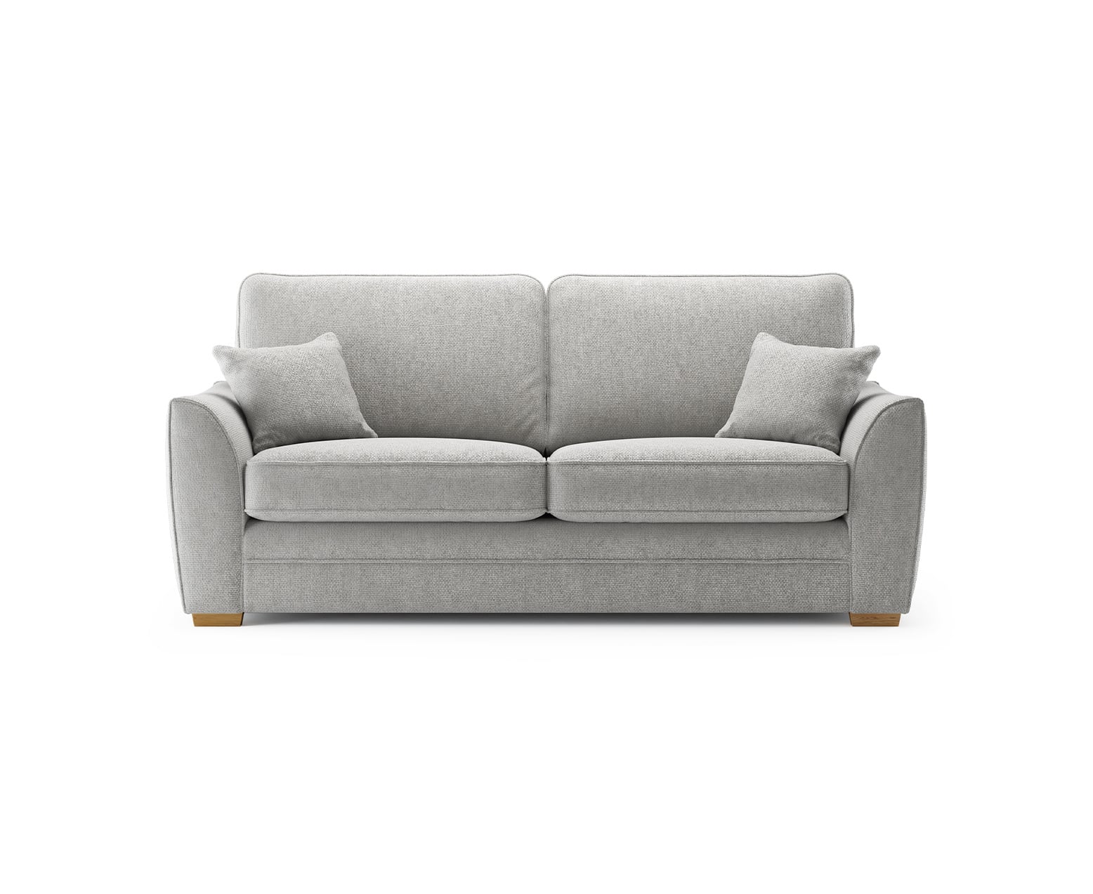 Bella Silver Fabric 3 Seater Sofa