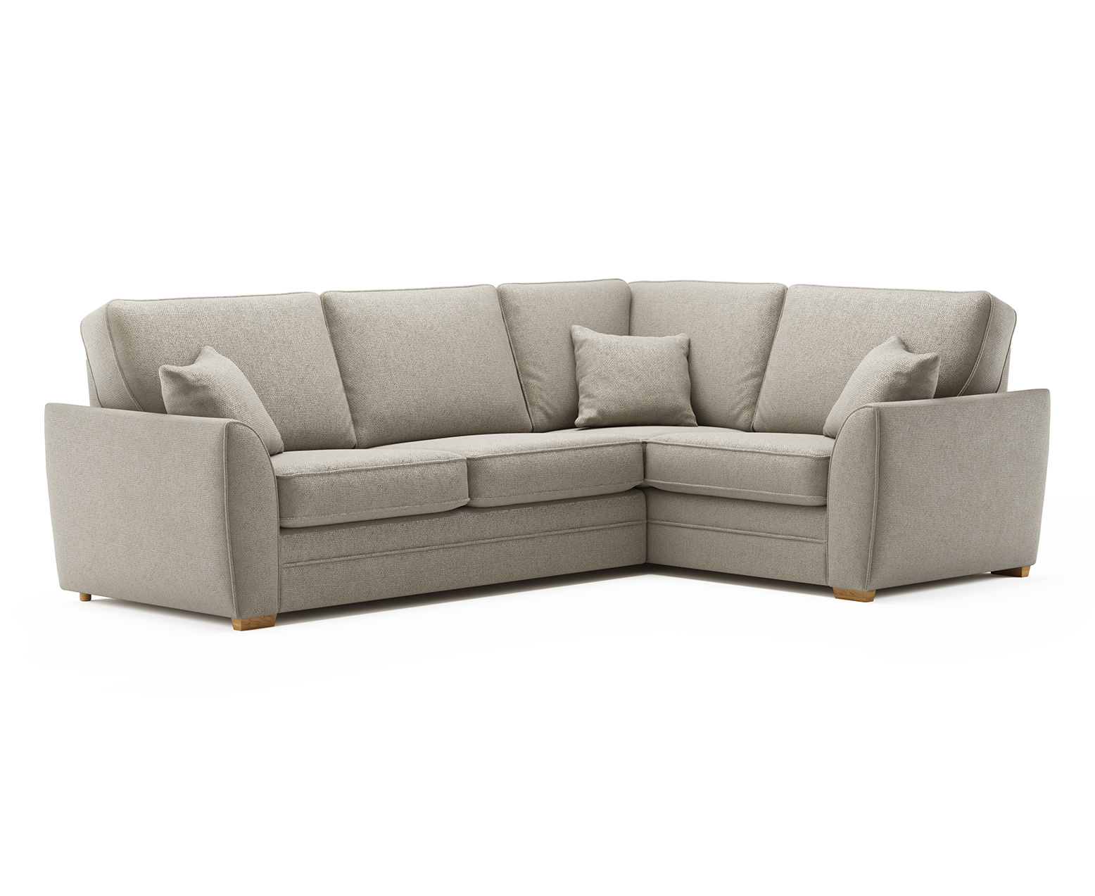 Bella Stone Fabric Large Right Hand Facing Corner Sofa