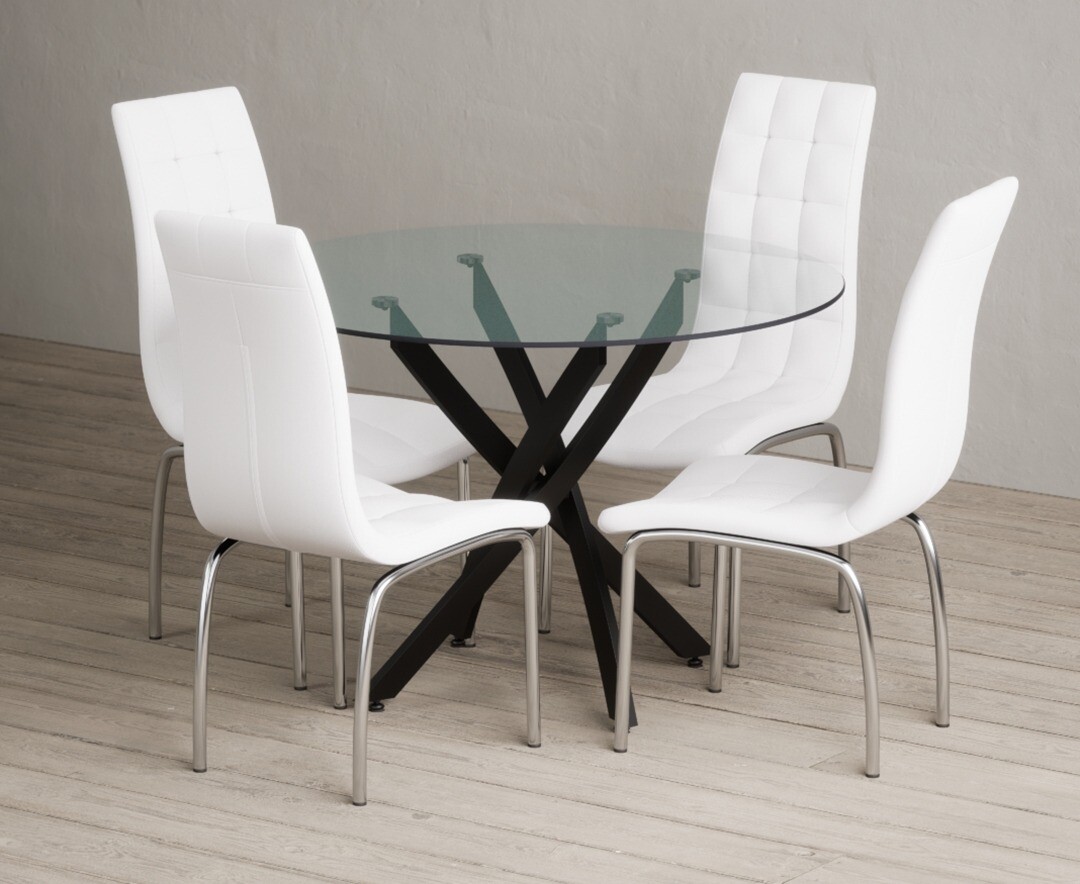 Glass Dining Table and Chairs | Glass Dining Sets | Oak&More