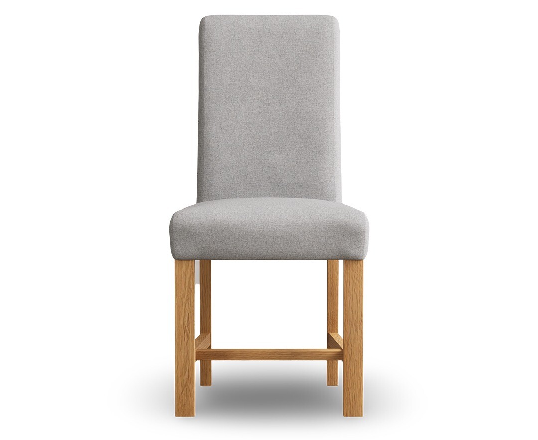 Braced Charcoal Grey Set of 2 Fabric Dining Chairs