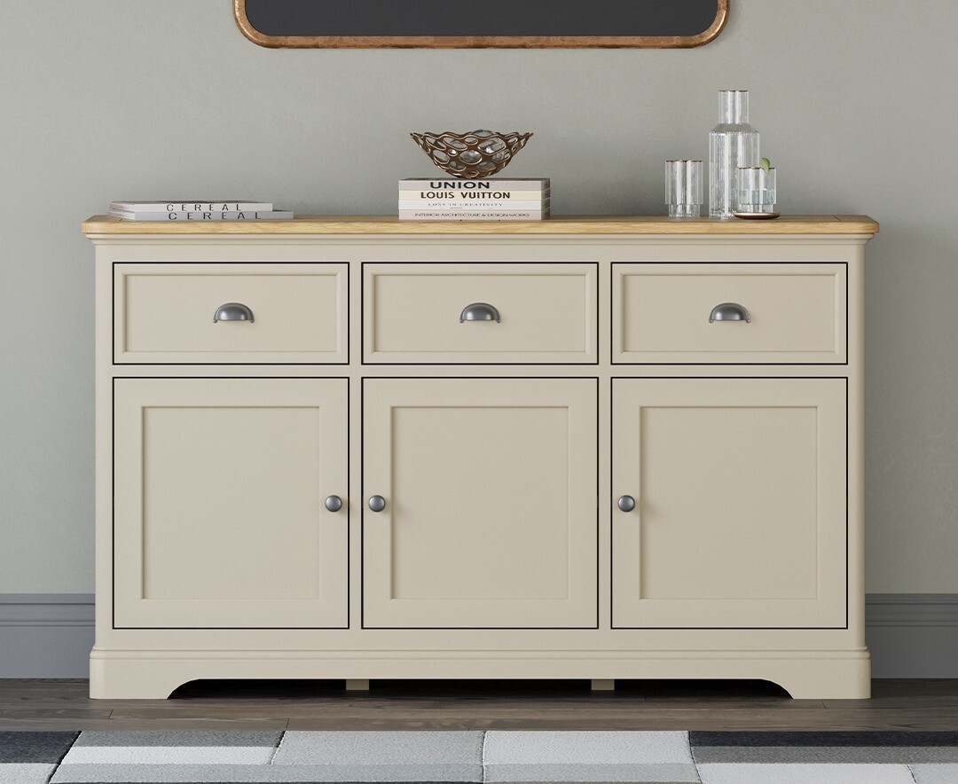 Madley Oak and Cream Painted Large Sideboard Oak&More