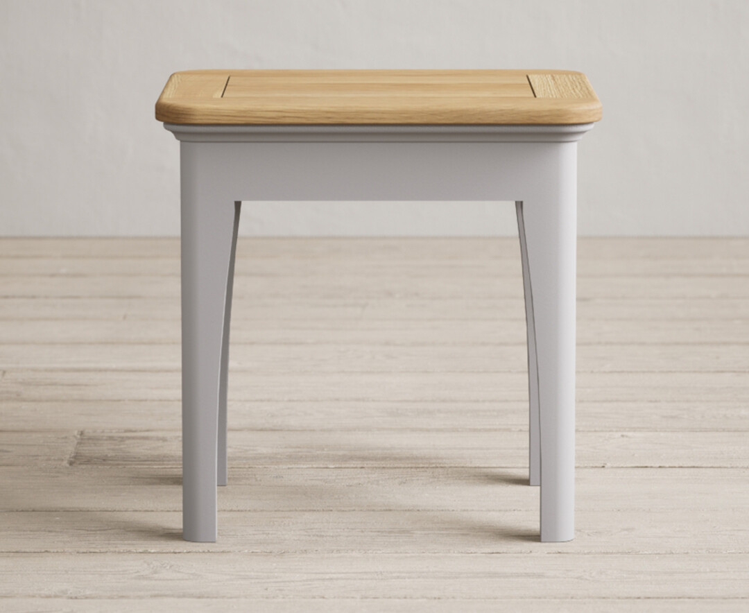 Felton Oak and Light Grey Painted Dressing Table Stool Felton Oak and Light Grey Painted Dressing Table Stool
