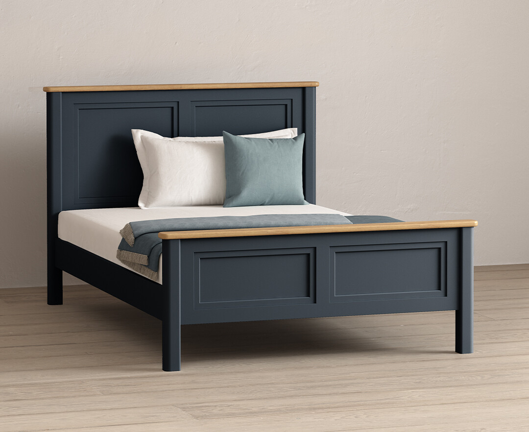 Bridstow Oak And Blue Painted Double Bed