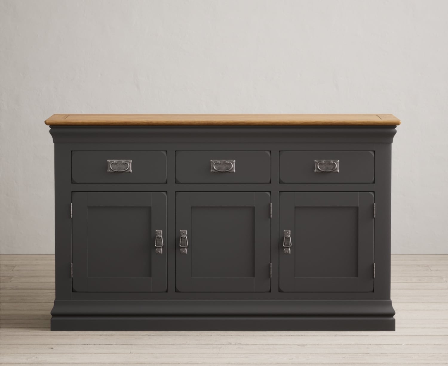 Charwood Oak And Charcoal Painted Large Sideboard