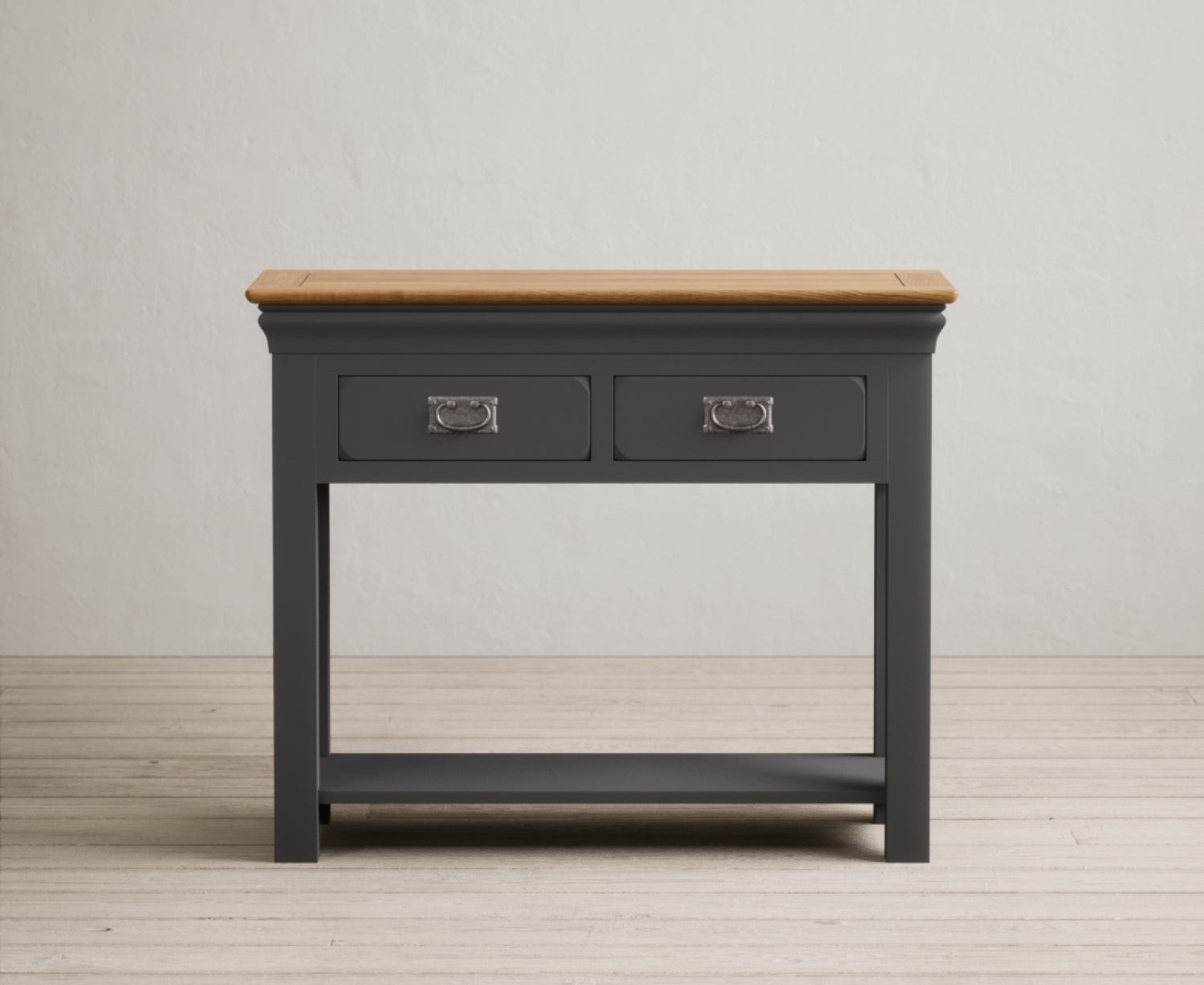 Charwood Oak And Charcoal Painted Console Table