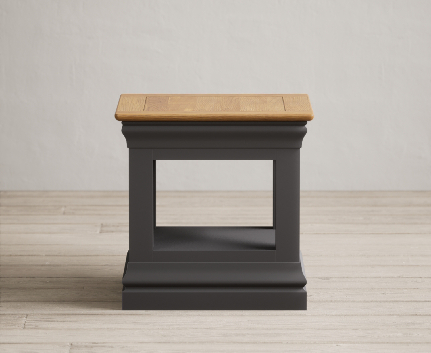 Charwood Oak And Charcoal Painted Lamp Table