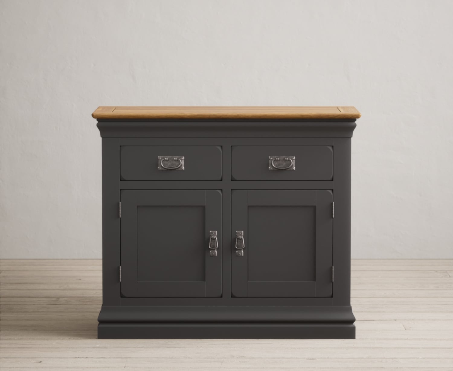 Charwood Oak And Charcoal Painted Small Sideboard