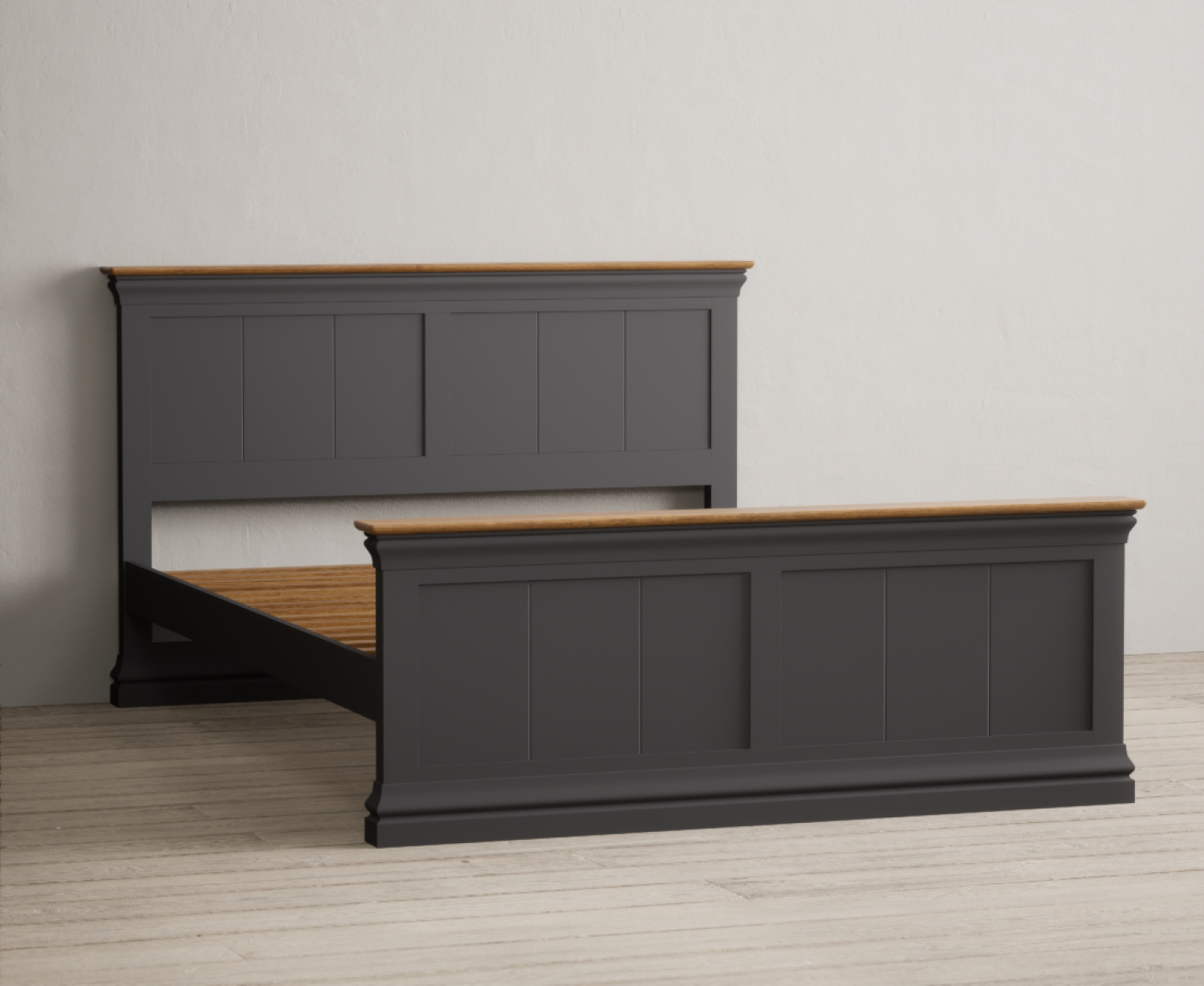 Charwood Oak And Charcoal Painted King Size Bed