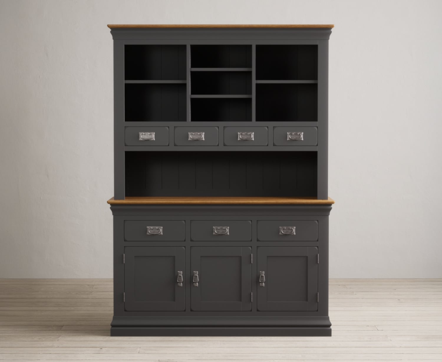 Charwood Oak and Charcoal Painted Large Dresser