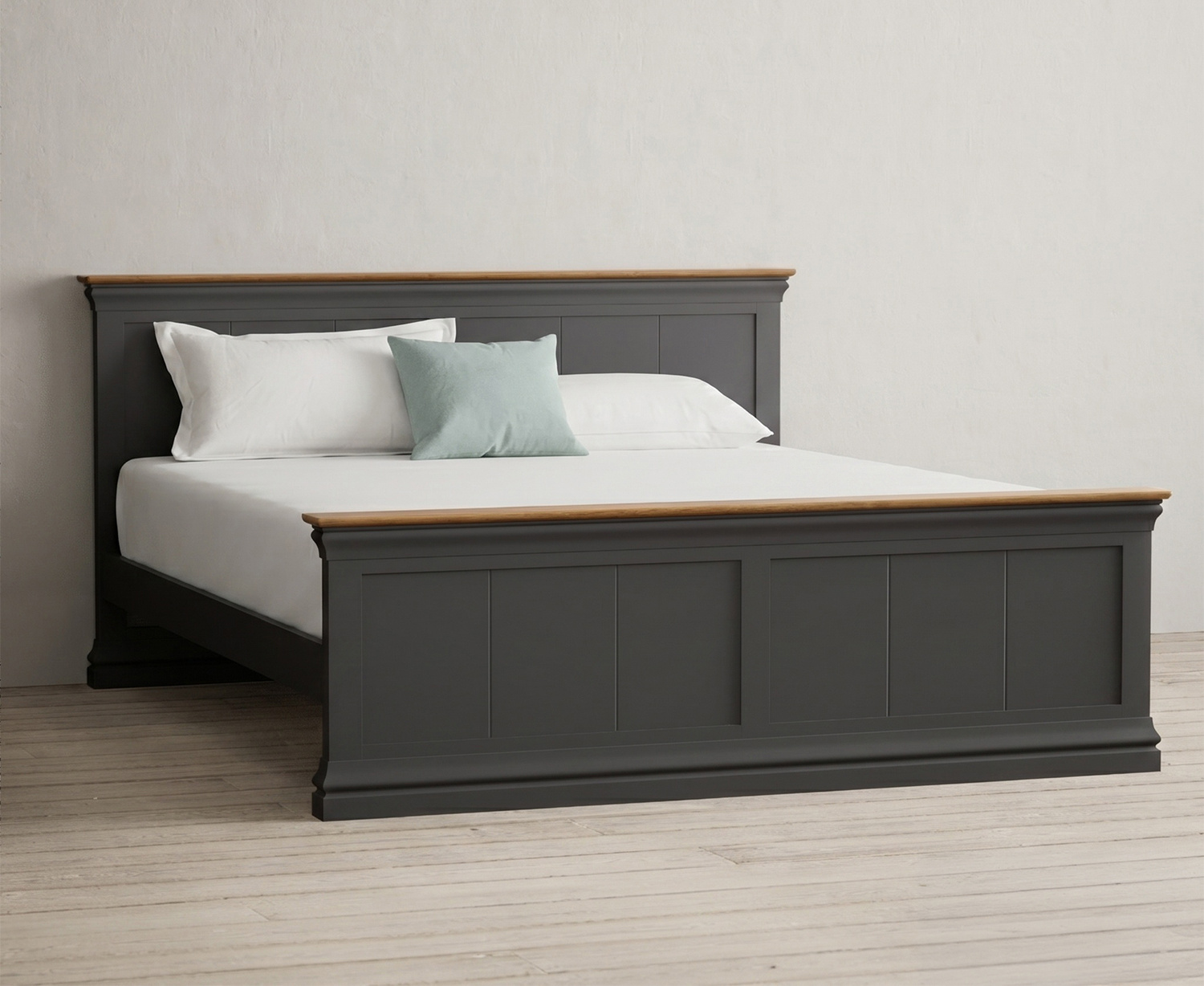 Charwood Oak And Charcoal Painted Super King-size Bed