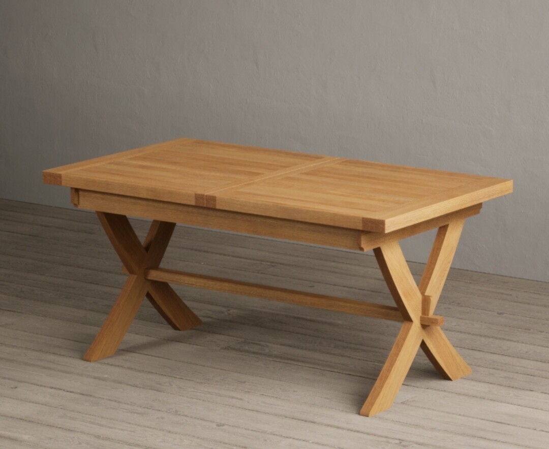 Extending Buckley 160cm Solid Oak Dining Table