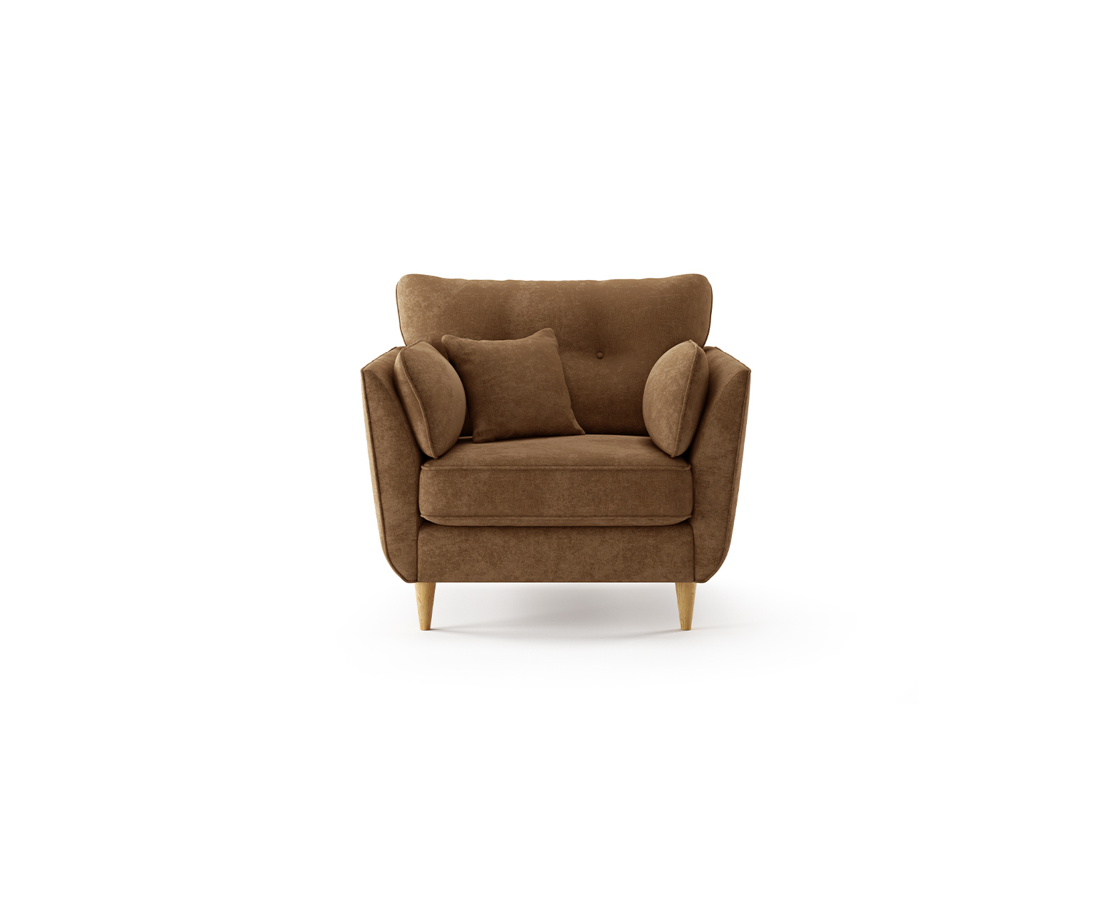Capri Almond Fine Chenille Fabric Armchair