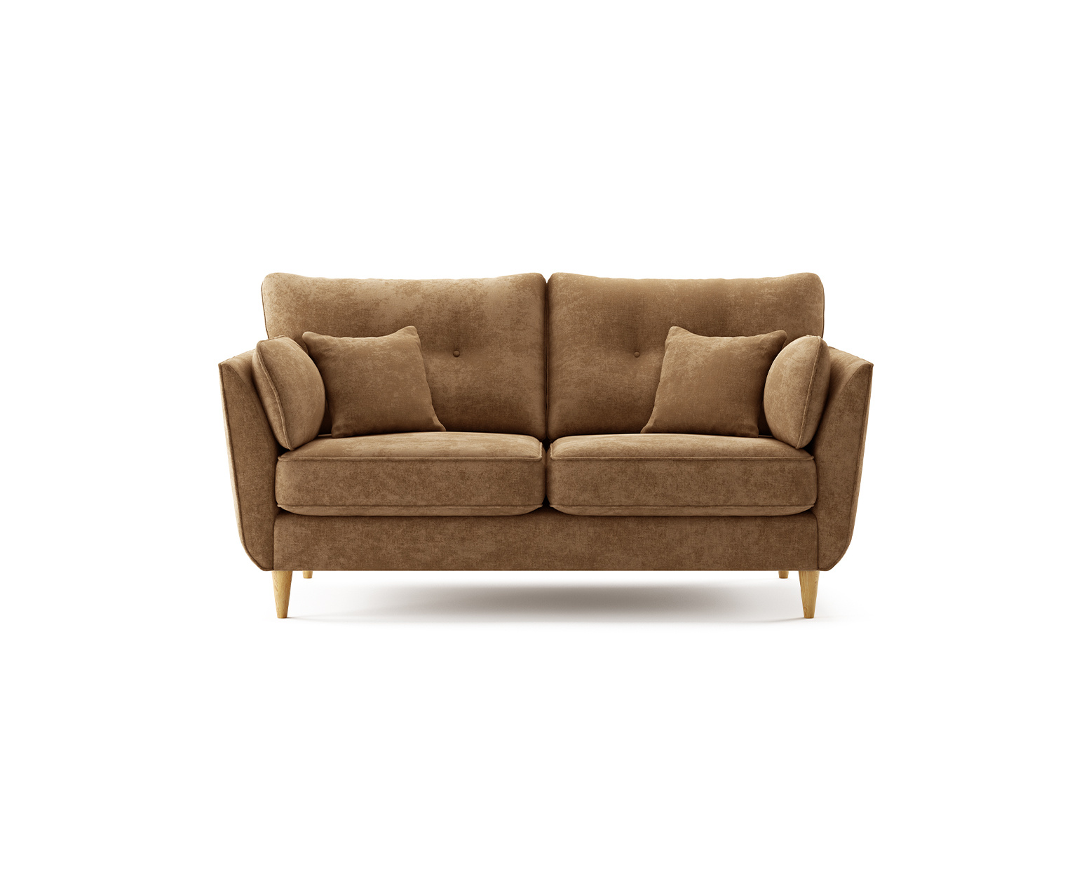 Capri Almond Fine Chenille Fabric 2 Seater Sofa