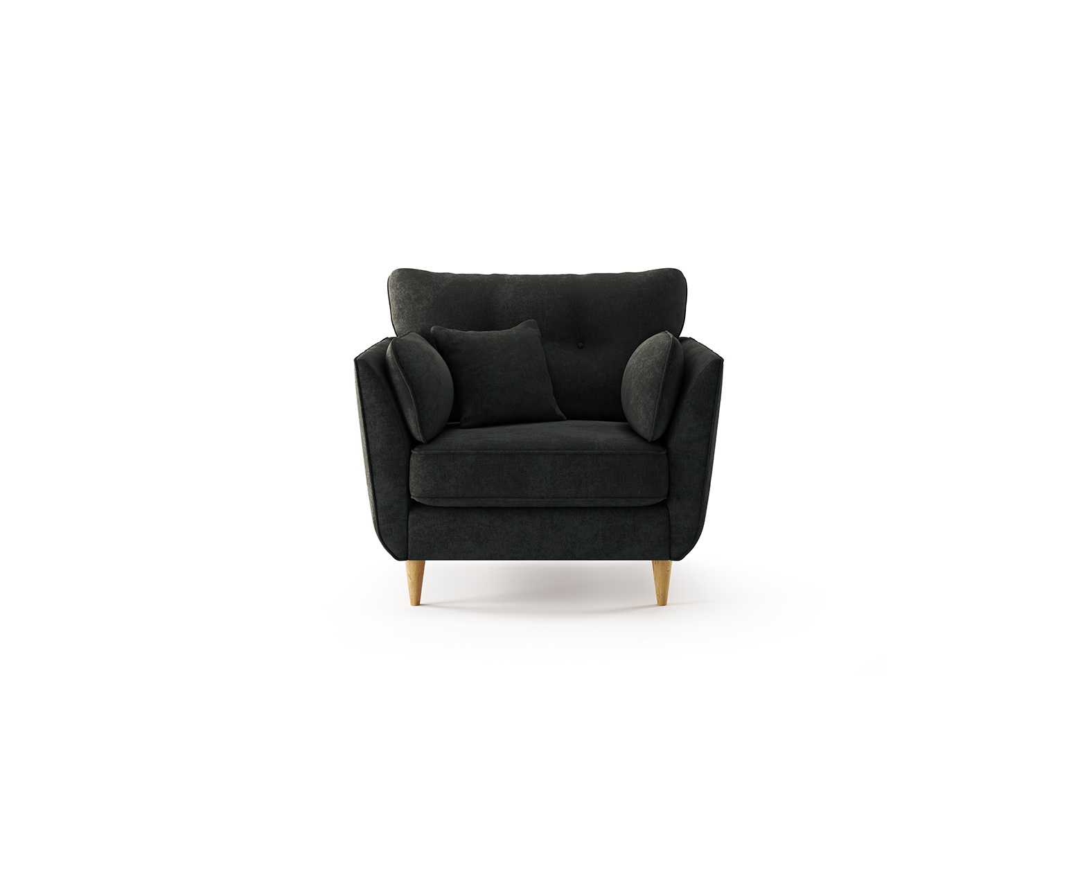 Capri Anthracite Chenille Fabric Armchair