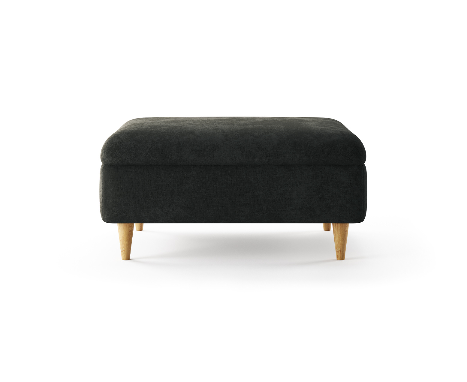 Capri Anthracite Chenille Fabric Footstool