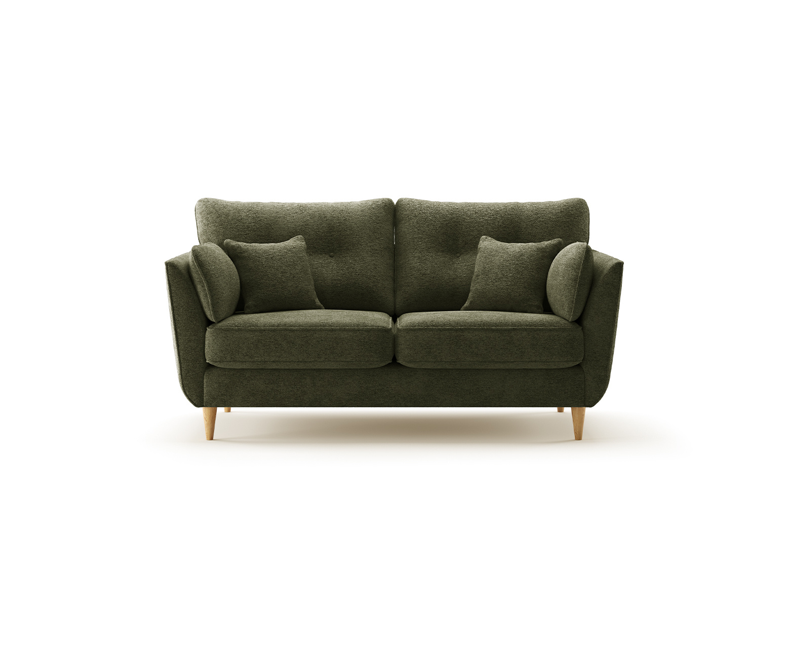 Capri Emerald Boucle Fabric 2 Seater Sofa
