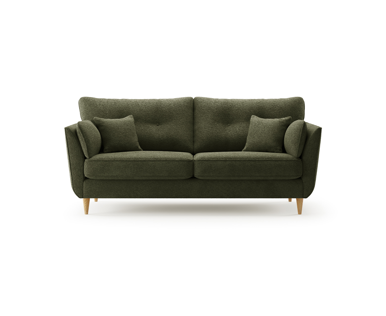 Capri Emerald Boucle Fabric 3 Seater Sofa