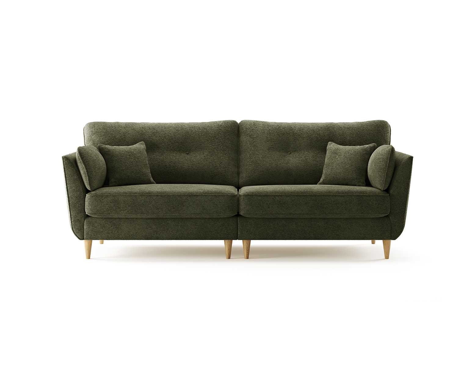 Capri Emerald Boucle Fabric 4 Seater Sofa