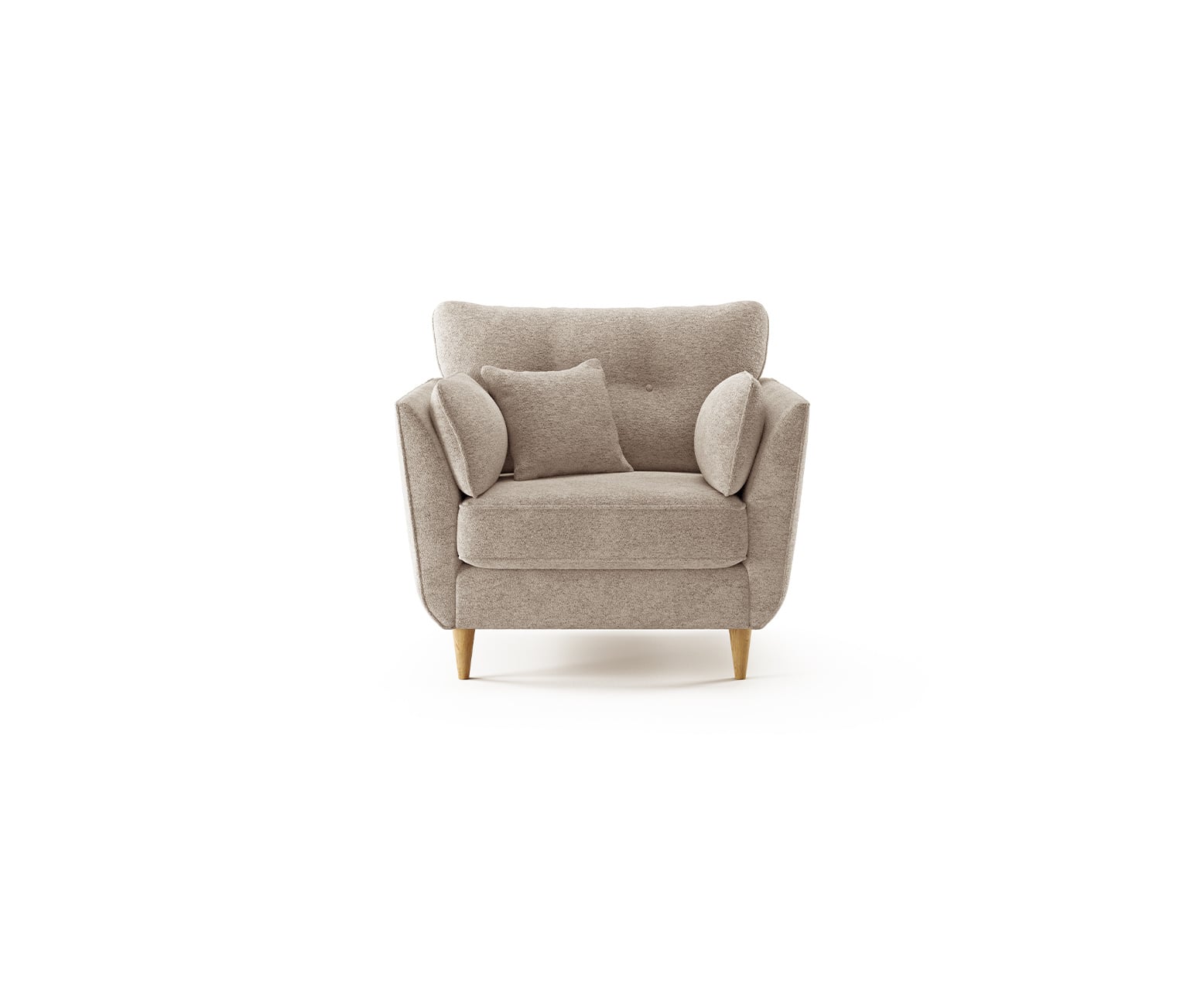 Capri Latte Boucle Fabric Armchair