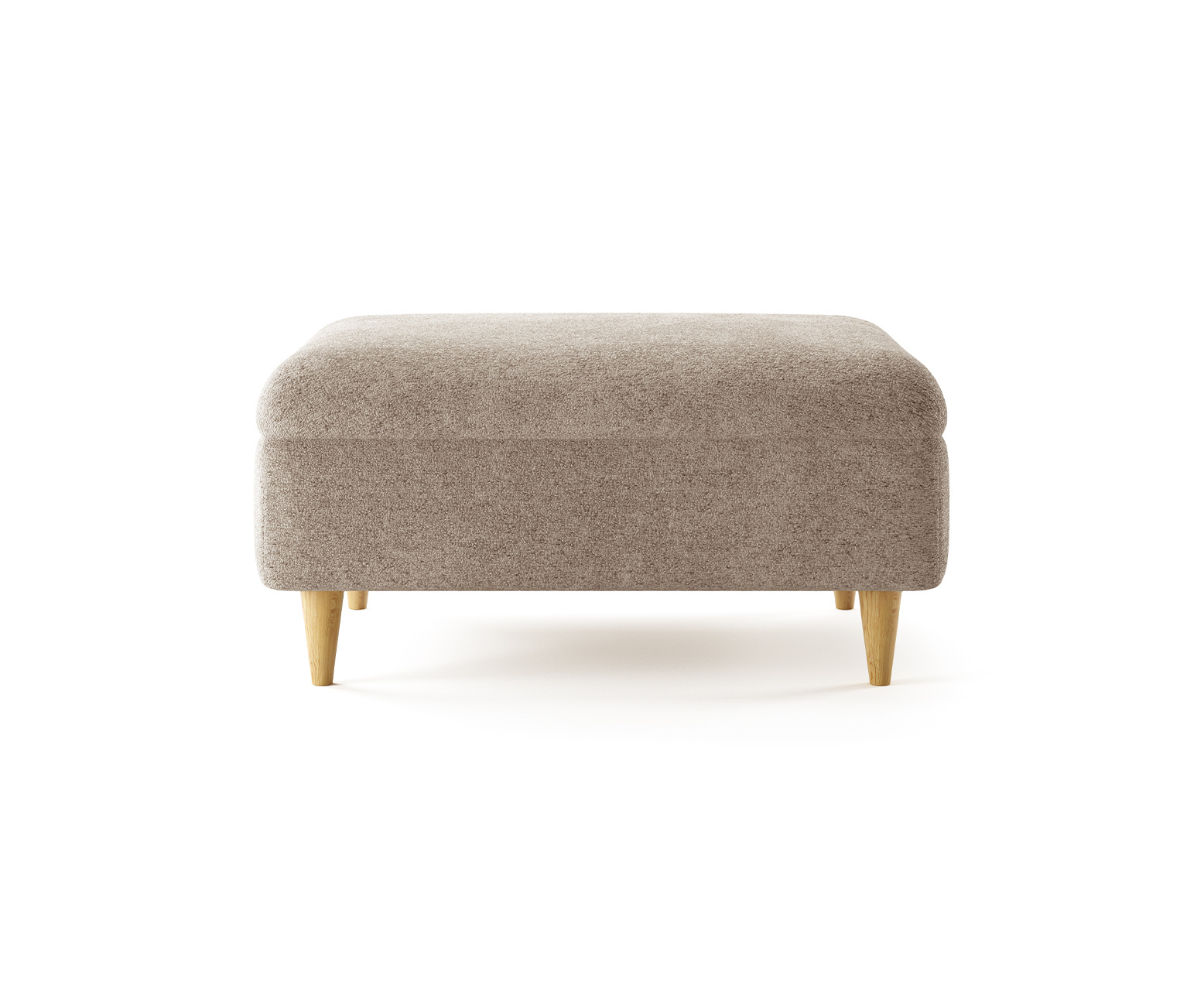 Capri Latte Boucle Fabric Footstool