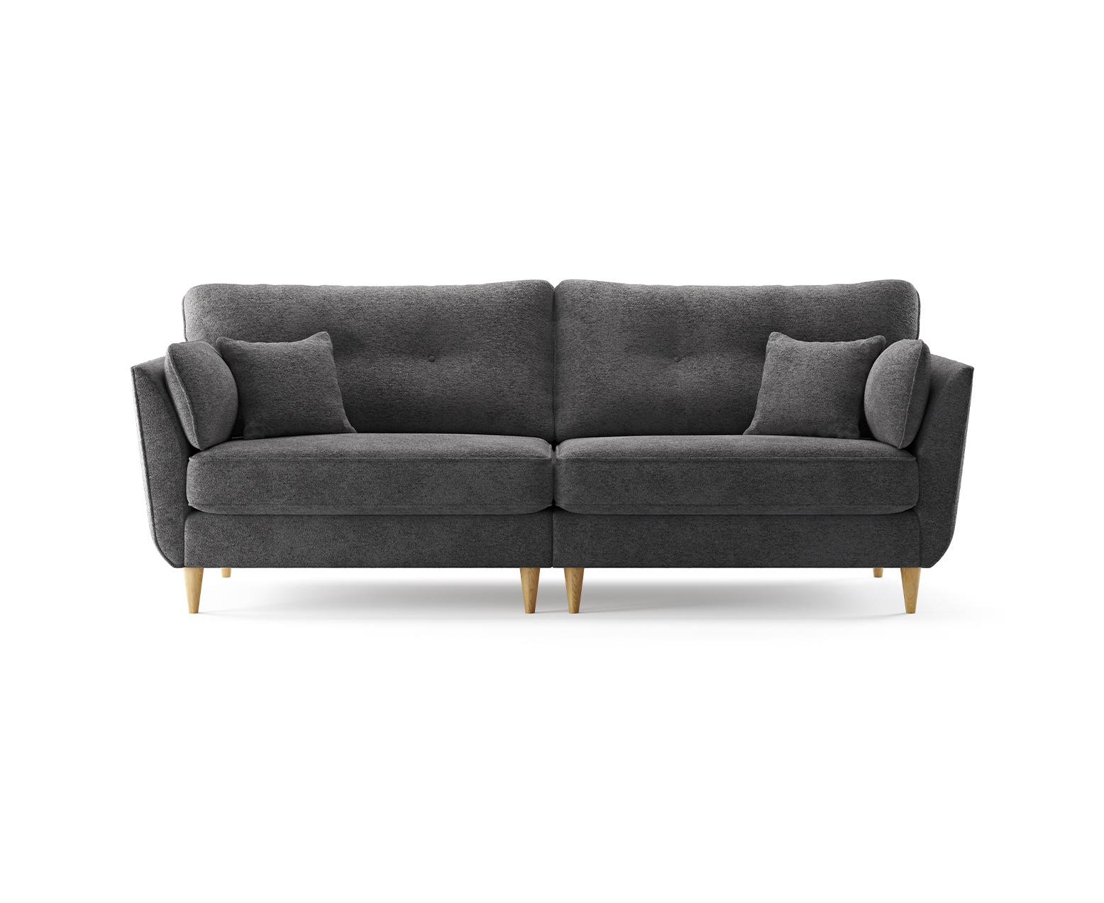 Capri Midnight Boucle Fabric 4 Seater Sofa