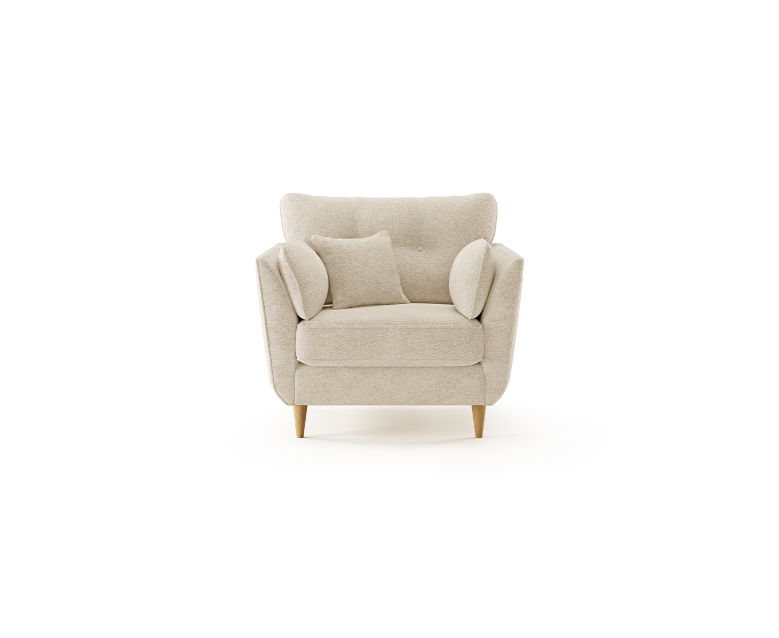 Capri Natural Boucle Fabric Armchair