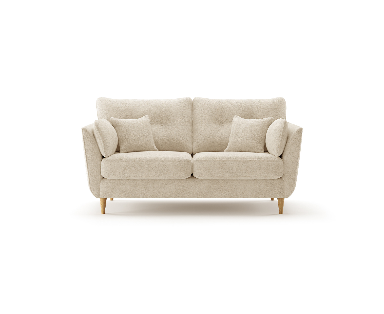 Capri Natural Boucle Fabric 2 Seater Sofa