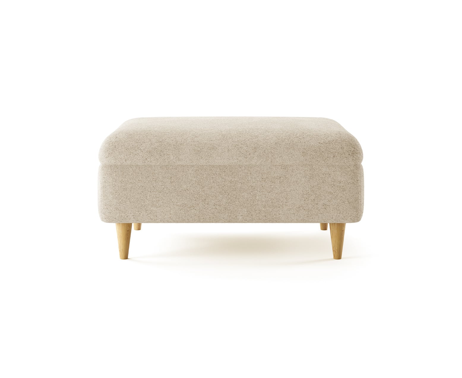Capri Natural Boucle Fabric Footstool