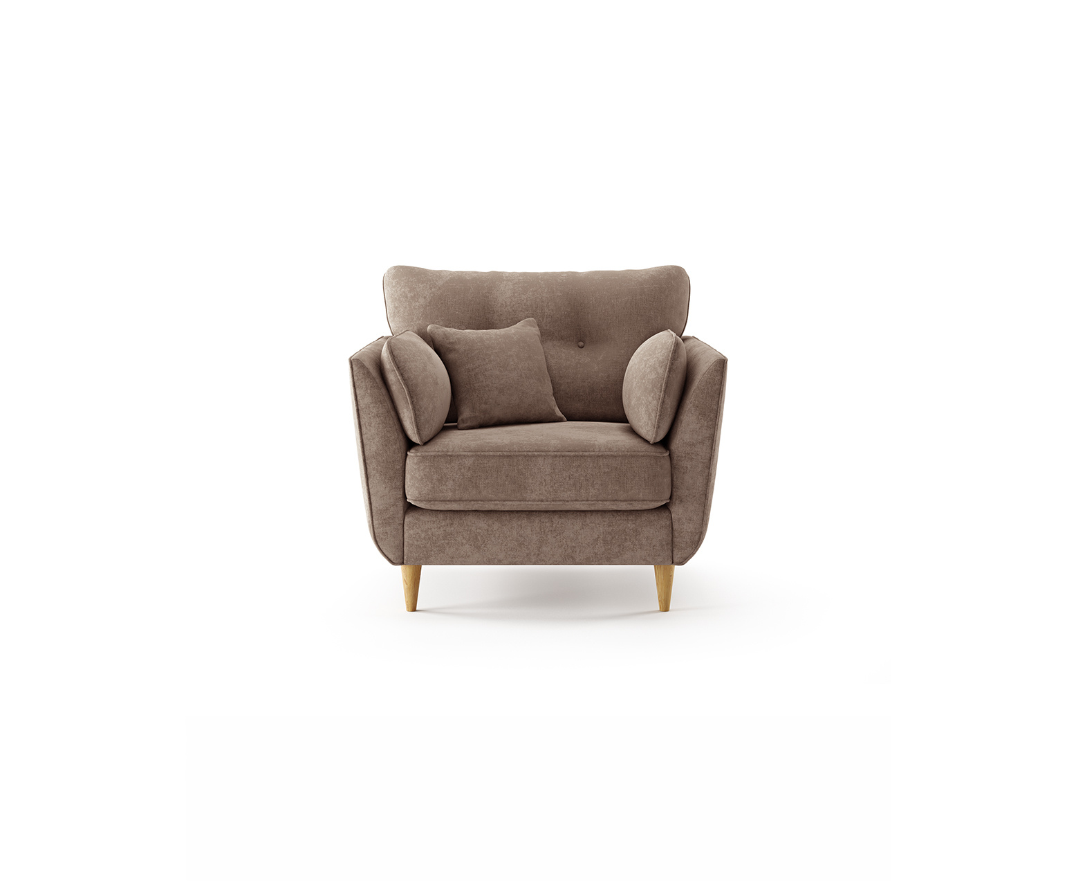 Capri Latte Chenille Fabric Armchair
