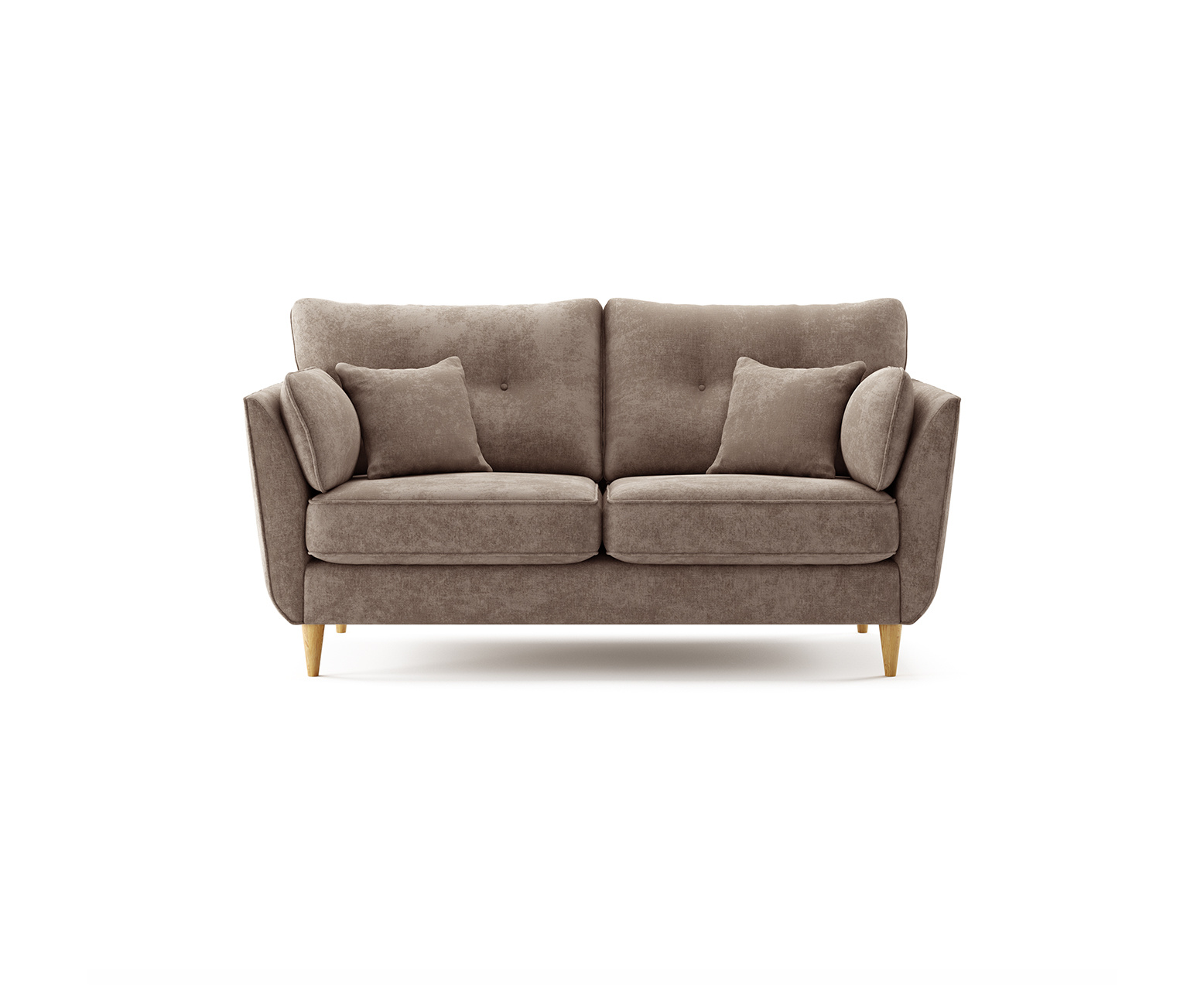 Capri Latte Chenille Fabric 2 Seater Sofa