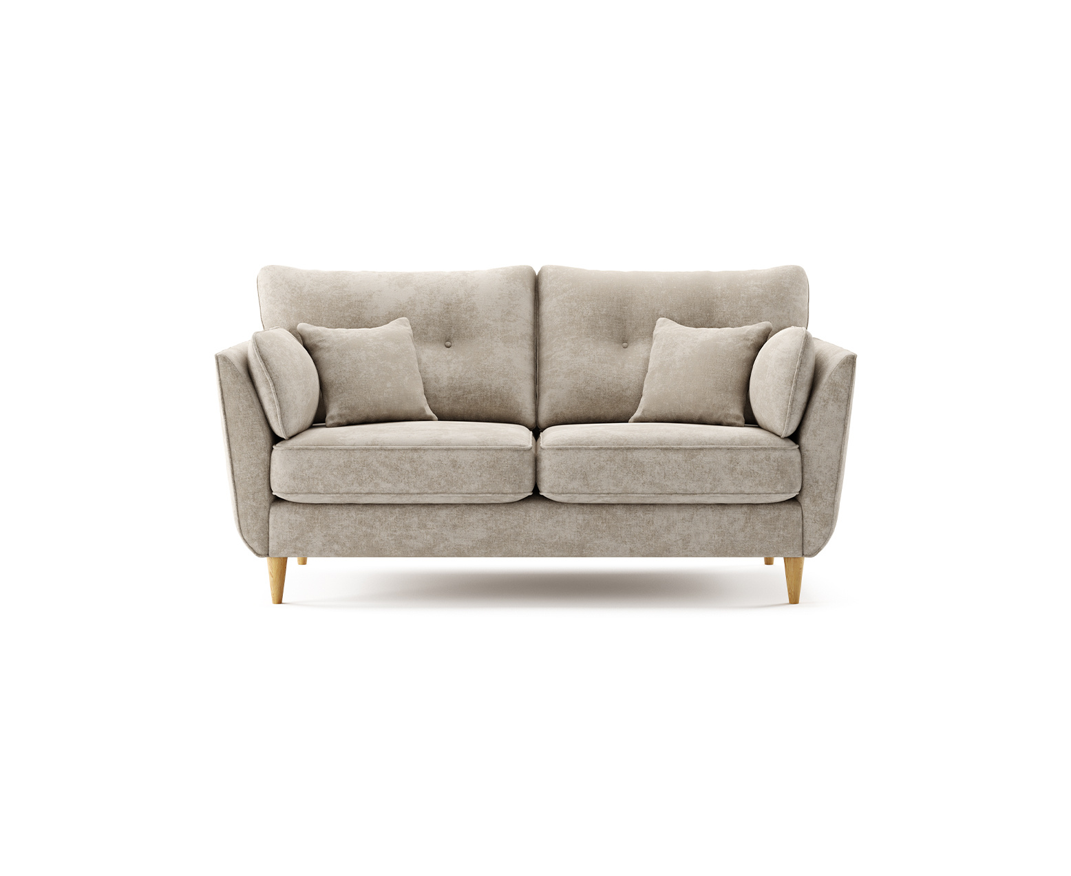 Capri Linen Chenille Fabric 2 Seater Sofa