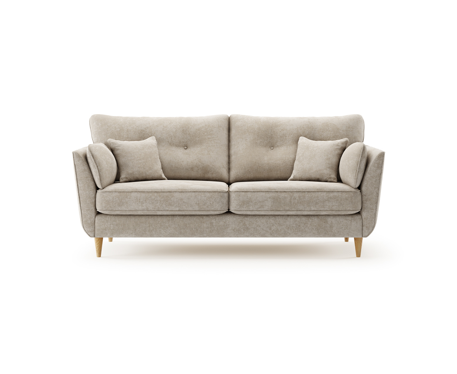 Capri Linen Chenille Fabric 3 Seater Sofa