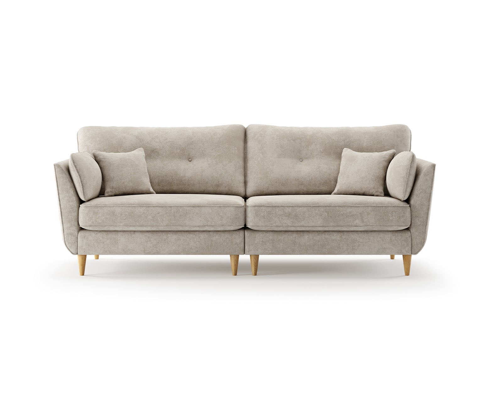 Capri Linen Chenille Fabric 4 Seater Sofa
