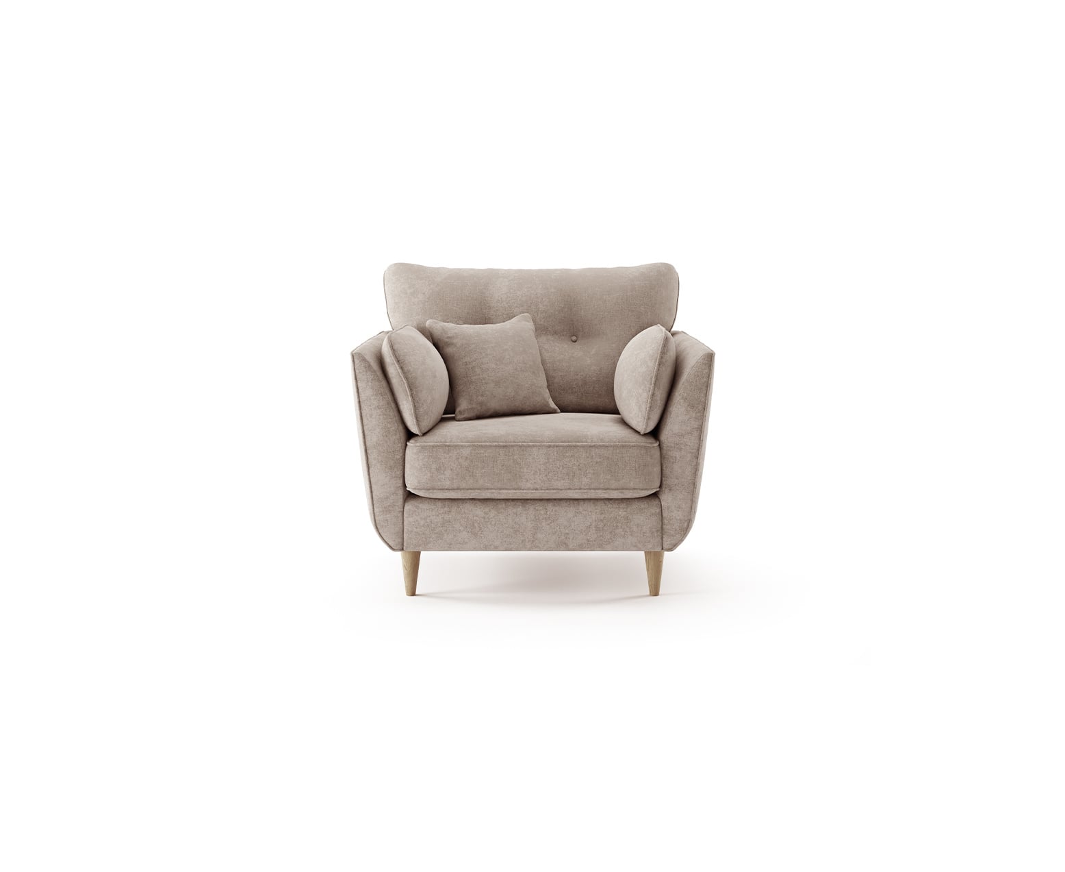 Capri Natural Chenille Fabric Armchair
