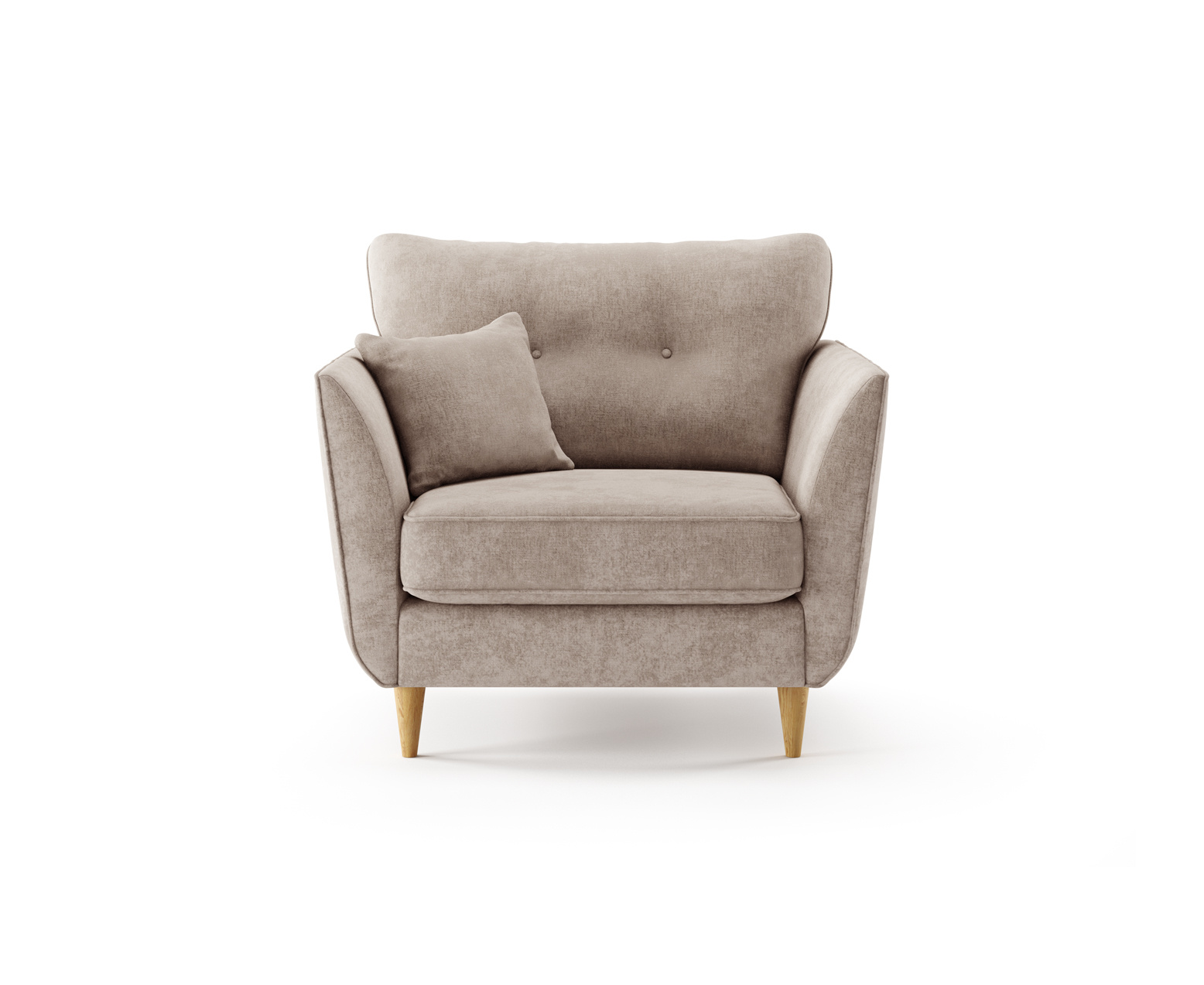 Capri Natural Chenille Fabric Armchair