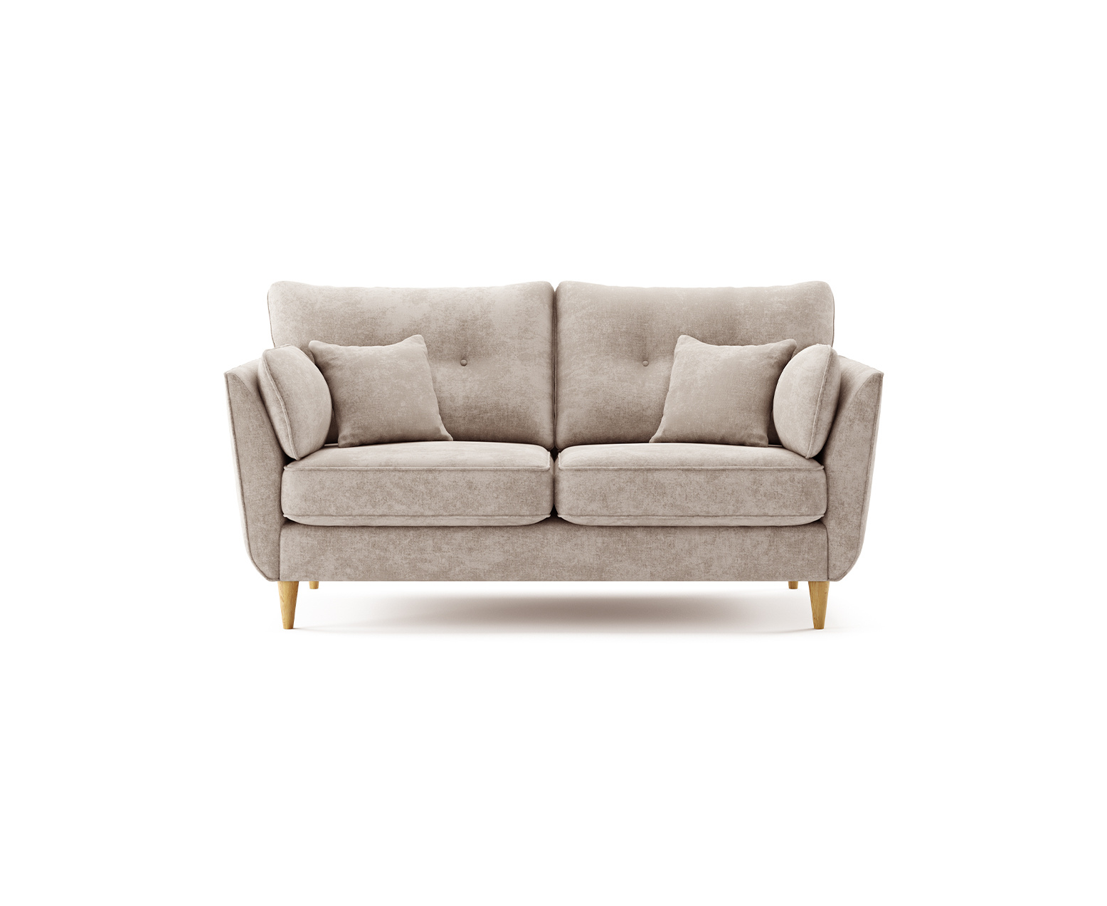 Capri Natural Chenille Fabric 2 Seater Sofa