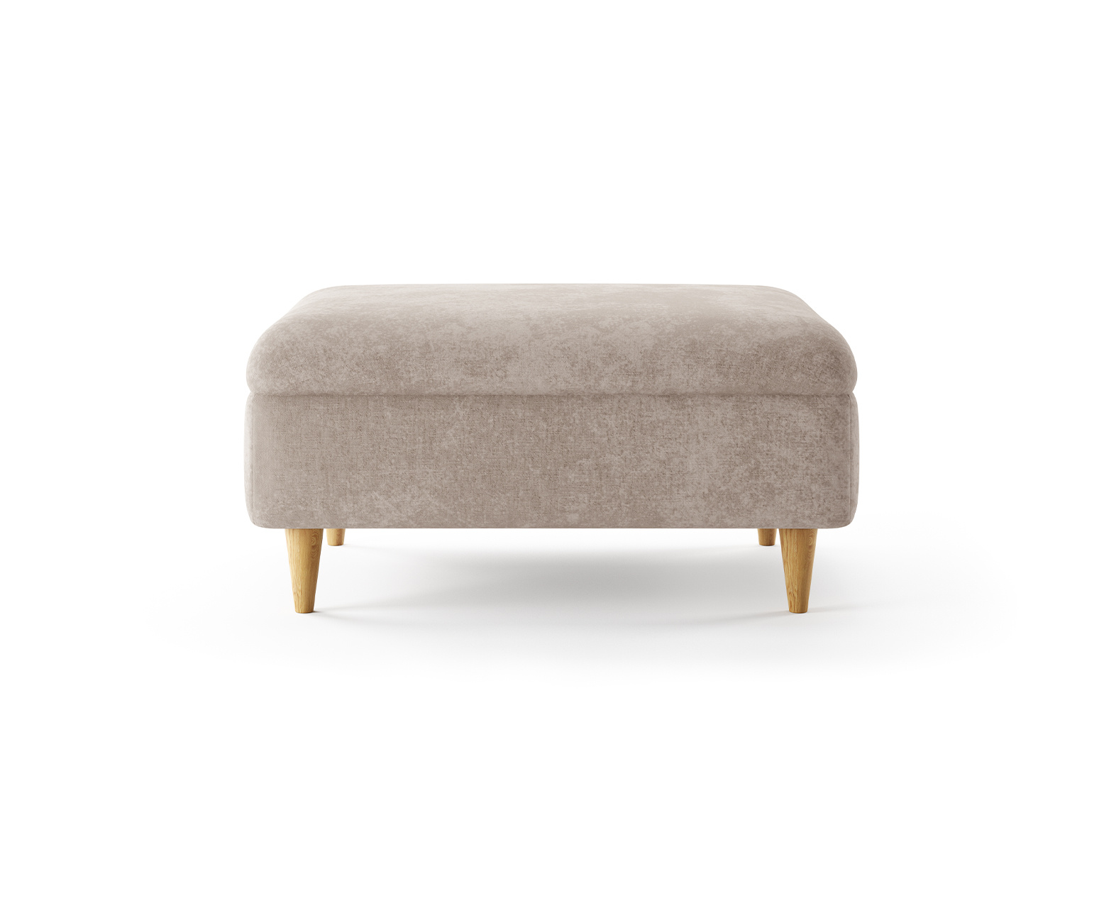 Capri Natural Chenille Fabric Footstool