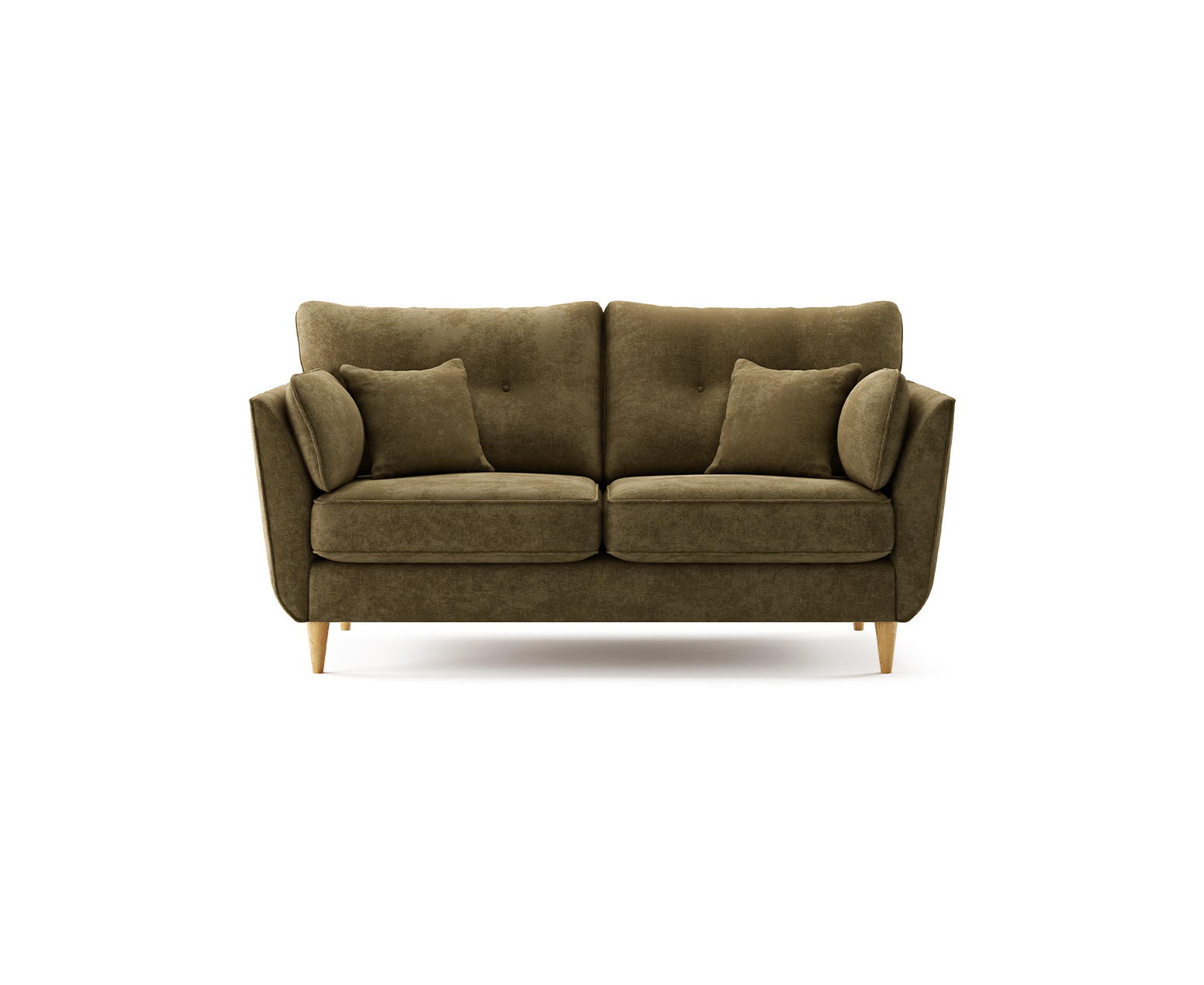 Capri Sage Chenille Fabric 2 Seater Sofa