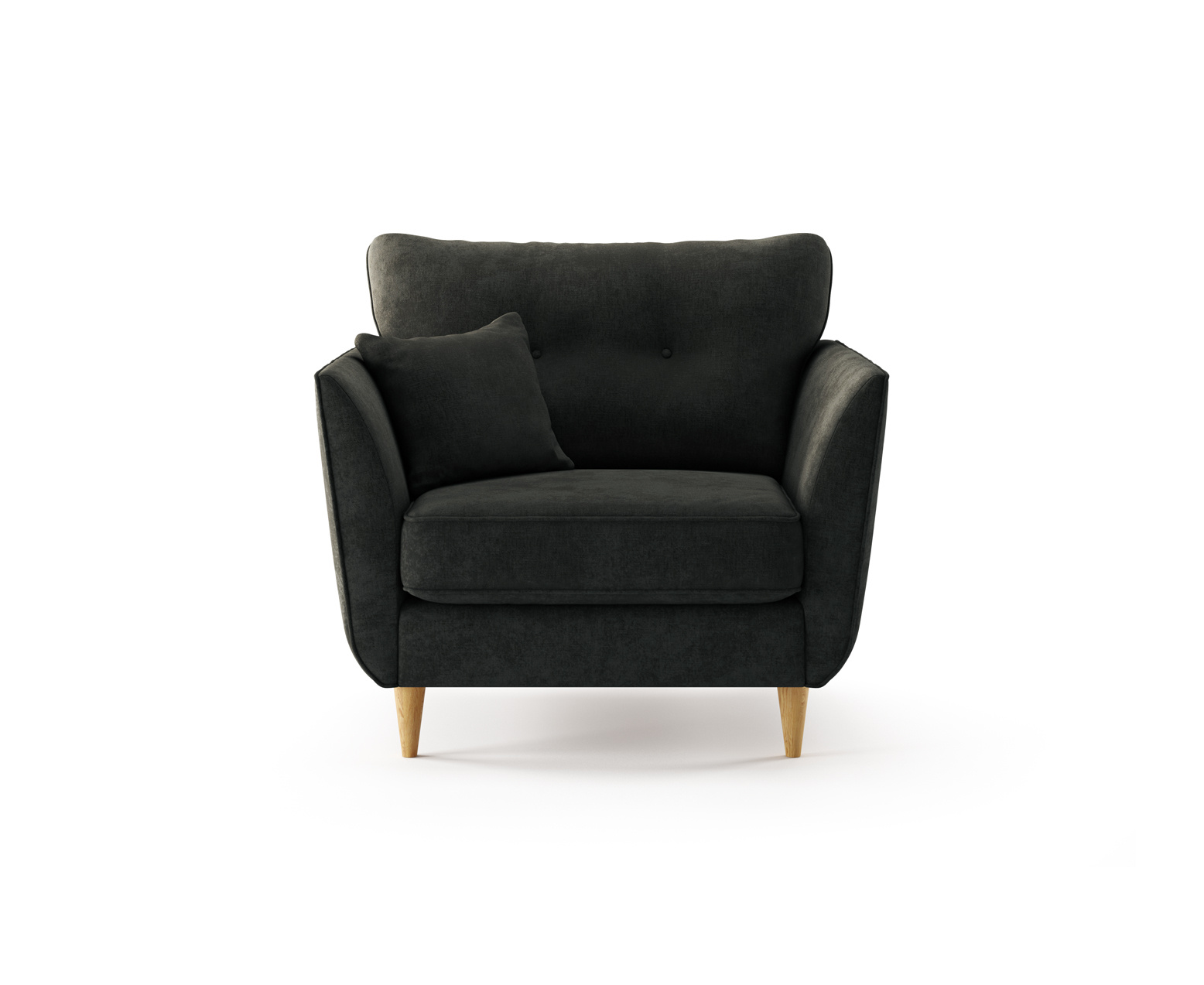 Capri Anthracite Chenille Fabric Armchair