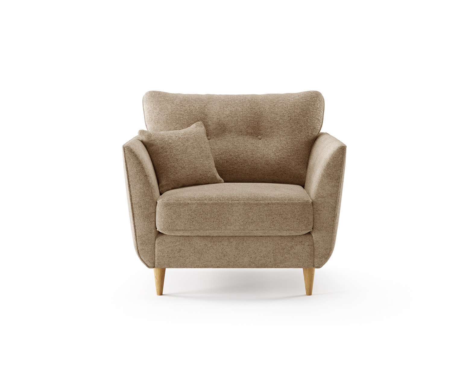 Capri Caramel Boucle Fabric Armchair