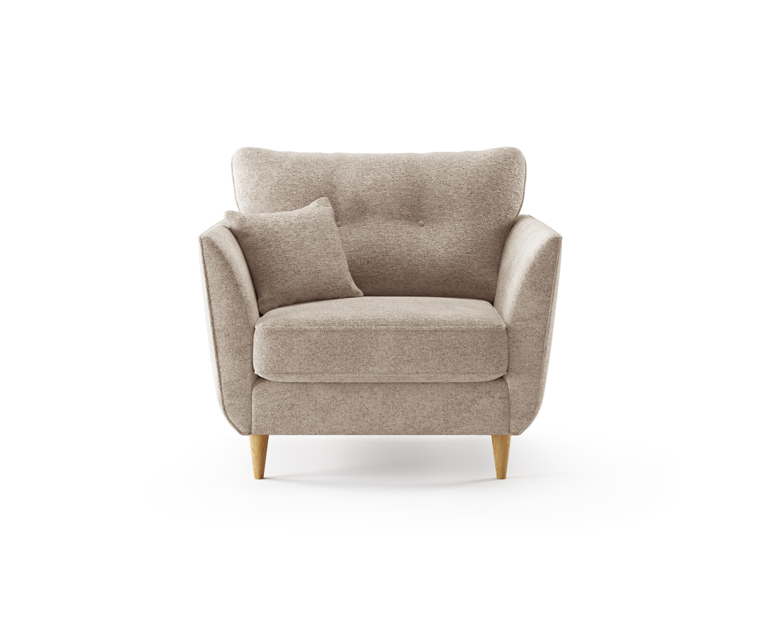 Capri Latte Boucle Fabric Armchair